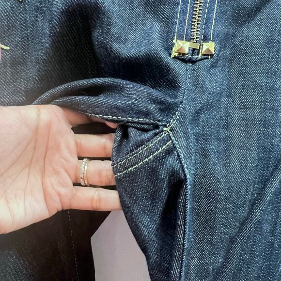 Rocawear Women's Low Rise Bootcut Jeans Size 5 Gold Buttons & Gold Zipper Y2K - Picture 7 of 12